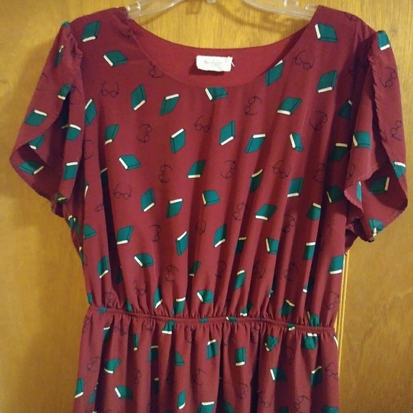 Peach Love California Dresses & Skirts - Cute Book Print Dress